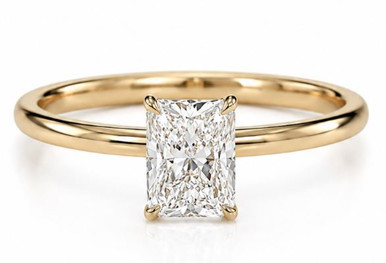 14K Yellow Gold Solitaire Preset 1.00 CT Radiant Cut Engagement Ring
