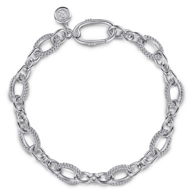 925 Sterling Silver Bujukan Link Chain Bracelet