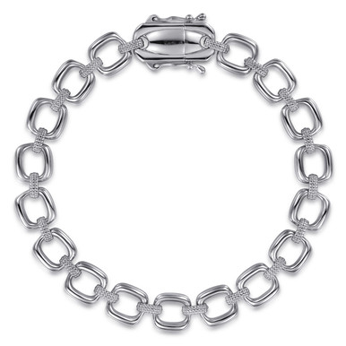 925 Sterling Silver Bujukan Link Chain Bracelet