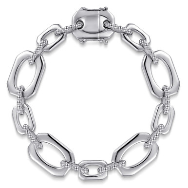 925 Sterling Silver Bujukan Link Chain Bracelet