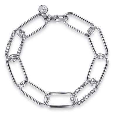 925 Sterling Silver Bujukan Link Chain Bracelet