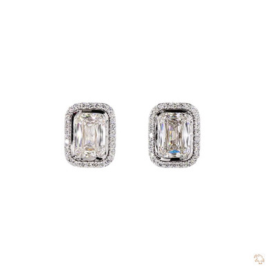 Cushion Halo Lab Grown Diamond Earrings