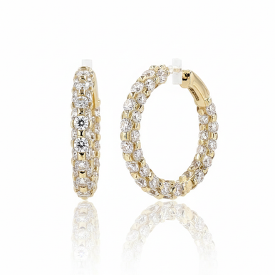 360 Eternity Lab Grown Diamond Hoop Earrings II