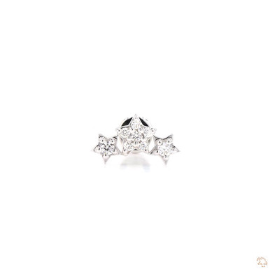 Triple Star Lab Grown Diamond Piercing Earrings