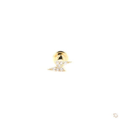 Lightning Bolt Lab Grown Diamond Piercing Earrings