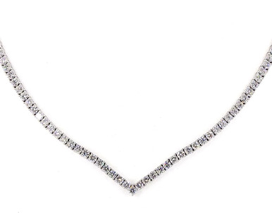 V-Shape Lab Grown Diamond Tennis Necklace