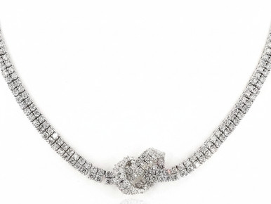 Bow Lab Grown Diamond Tennis Necklace