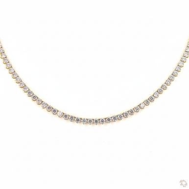 Half Tube Half Tennis Lab Grown Diamond Necklace