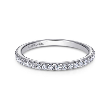 Sandy Straight Pave Diamond Wedding Ring (1/4 TCW)