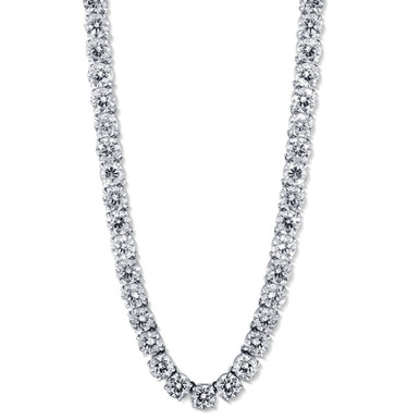 Large Tennis Prong Lab Grown Diamond Tennis Necklace