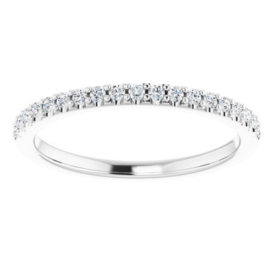 Adalyn Straight Pave Diamond Wedding Ring (1/5 TCW)