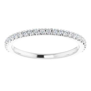 Melanie Straight Pave Diamond Wedding Ring (1/4 TCW)