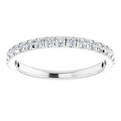 Meredith Straight Pave Diamond Wedding Ring (2/5 TCW)