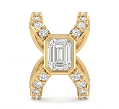 Clover Lab Grown Diamond Charm Necklace