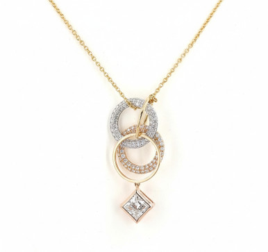 Princess Circles Lab Grown Diamond Pendant Necklace