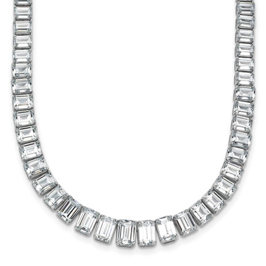 Emerald Cut Lab Grown Diamond Tennis Necklace II