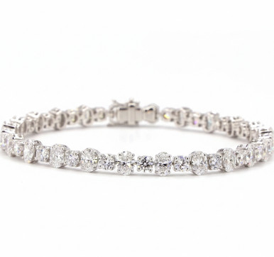 Tennis Round Oval Lab Grown Diamond Tennis Bracelet