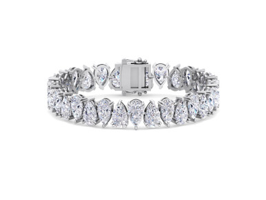 Pear Bezel Lab Grown Diamond Bracelet