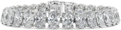 Oval North South Lab Grown Diamond Statement Bracelet