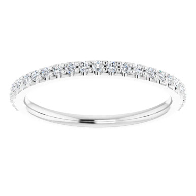 Hazel Straight Pave Diamond Wedding Ring (1/4 TCW)
