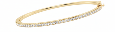 French Pave Lab Grown Diamond Bangle Bracelet