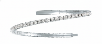Flexible Lab Grown Diamond Bangle Bracelet