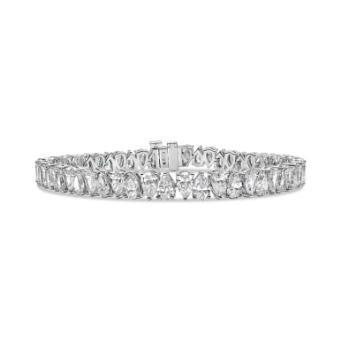 Pear Lab Grown Diamond Tennis Bracelet