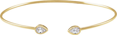14K Yellow Gold Vermeil 1/2 CTW Lab-Grown Diamond Bangle Bracelet