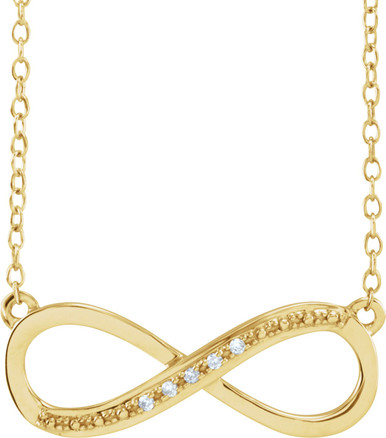 14K Yellow Gold Vermeil .025 CTW Lab-Grown Diamond 16-18" Necklace