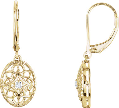 14K Yellow Gold Vermeil .06 CTW Lab-Grown Diamond Earrings