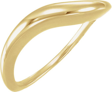 14K Yellow Gold Vermeil Stackable Freeform Ring