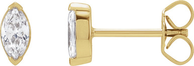 14K Yellow Gold Vermeil 1/3 CTW Lab-Grown Diamond Stud Earrings