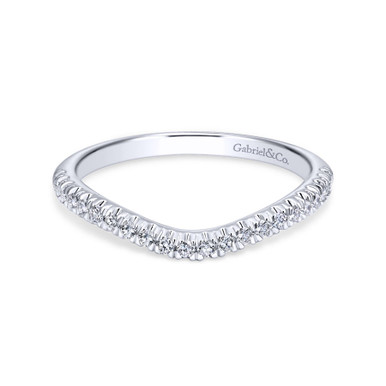 Lexie Curved Pave Diamond Wedding Ring (1/5 TCW)
