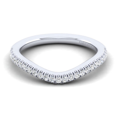 Kennedy Curved Pave Diamond Wedding Ring (1/5 TCW)