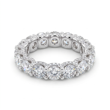 Oval Pave Lab Grown Diamond Eternity Band