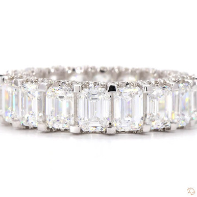 Emerald Cut Lab Grown Diamond Eternity Band