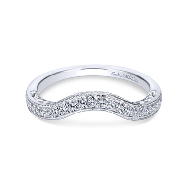 Florence Curved Channel Set Diamond Wedding Ring (1/4 TCW)