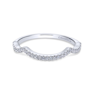 Marissa Curved Pave Diamond Wedding Ring (1/6 TCW)