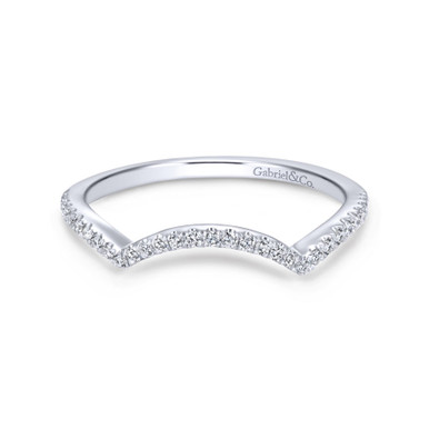 Courtney Curved Pave Diamond Wedding Ring (1/6 TCW)