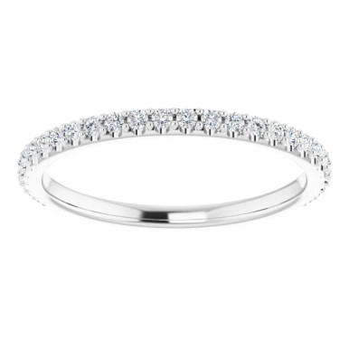 Remi Straight Pave Diamond Wedding Ring (1/4 TCW)
