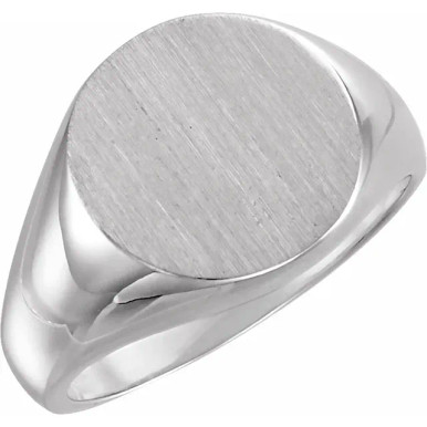 Bryce 14K Gold Engravable Round Signet Men's Ring