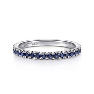 14K Gold Sapphire Stacking Ring