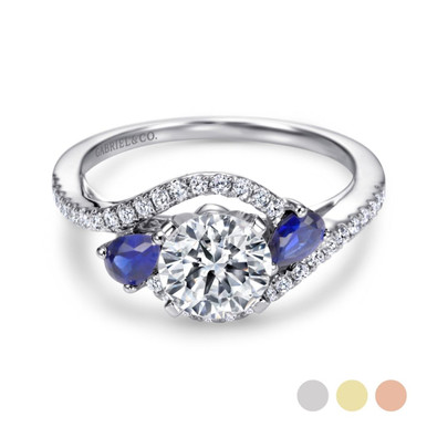 Demi Three Stone Criss Cross Setting