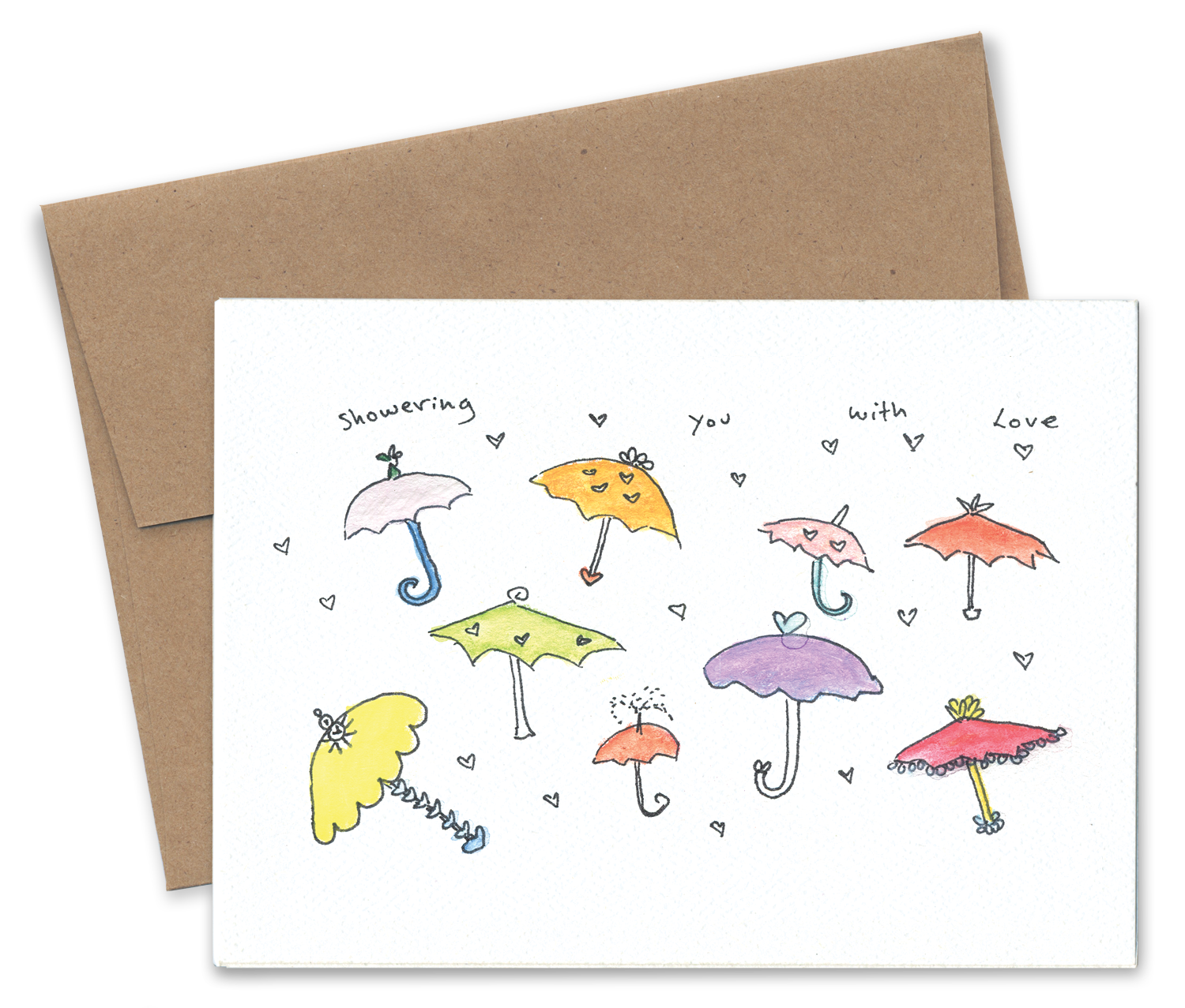 Showering You With Love (Umbrellas & Hearts) Rosie's Wonders