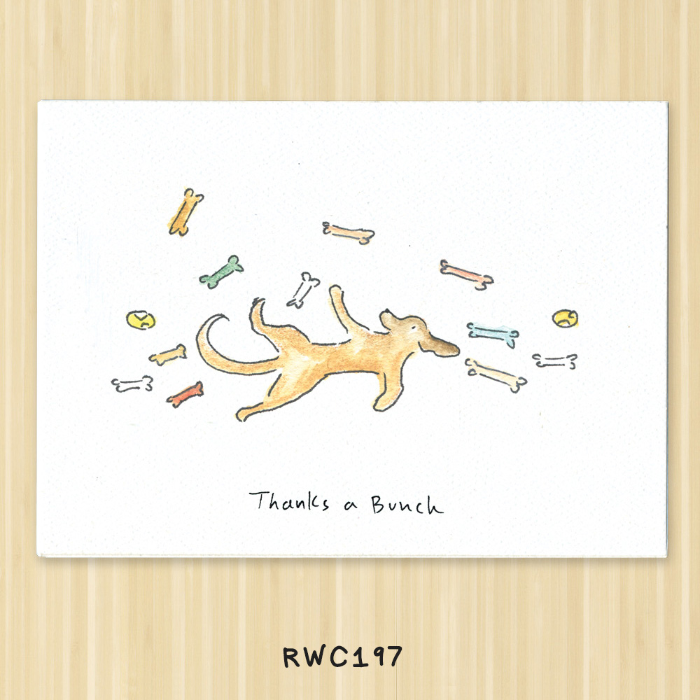 dog thank you card for vets, animal shelters and animal hospitals