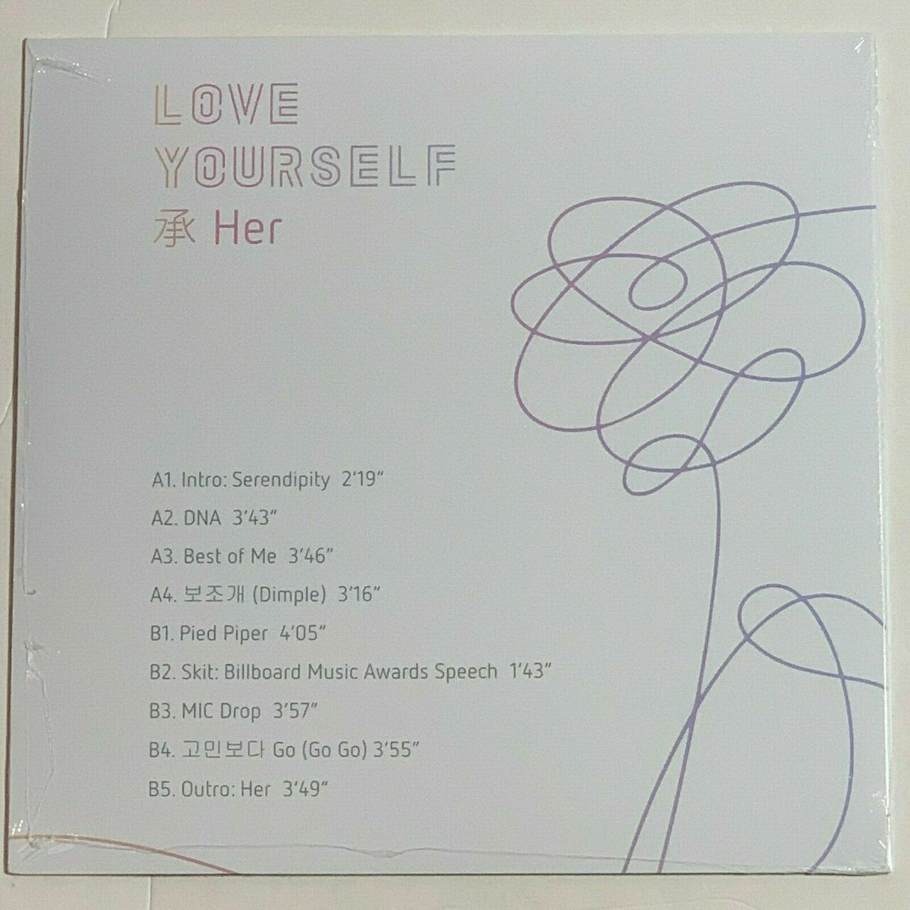 BTS Love Yourself Her 1LP Vinyl Limited Black 12