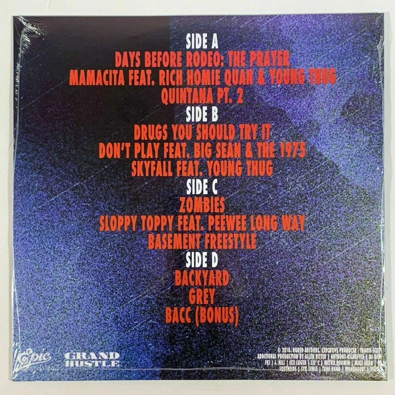 Travis Scott Owl Pharaoh 2LP Vinyl Limited Black 12 Record - A To Z Wax