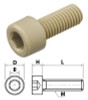 Peek Hex Socket Head Cap Metric Bolt  - M6 X 20mm - 100 pcs/pkg