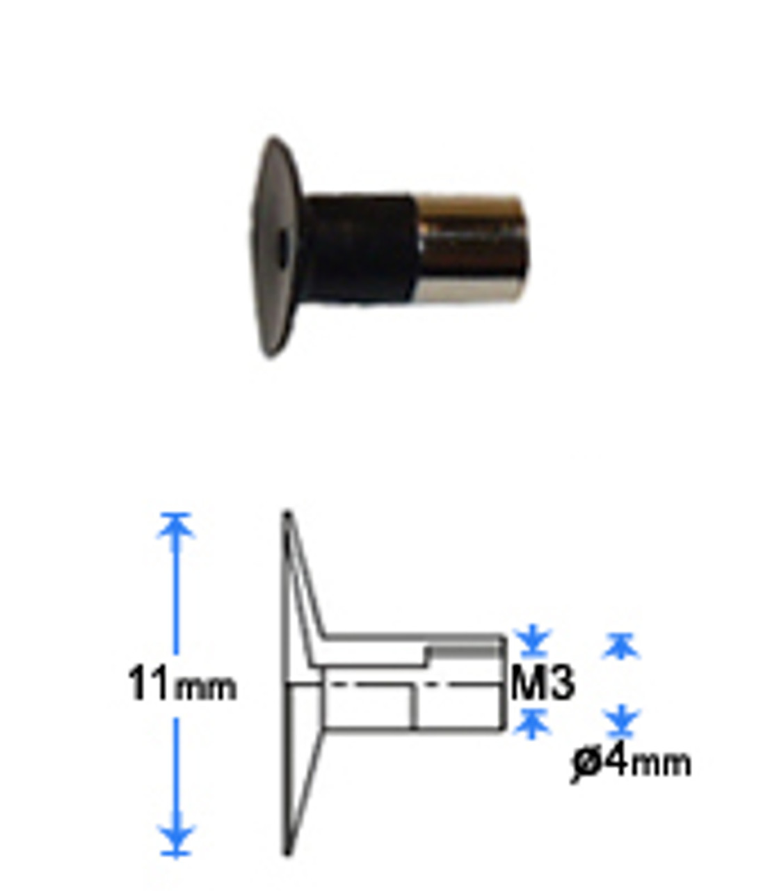 42110Tip for Small Parts Vacuum Wand - Cup - Viton Rubber - Diameter - 11.0mm
