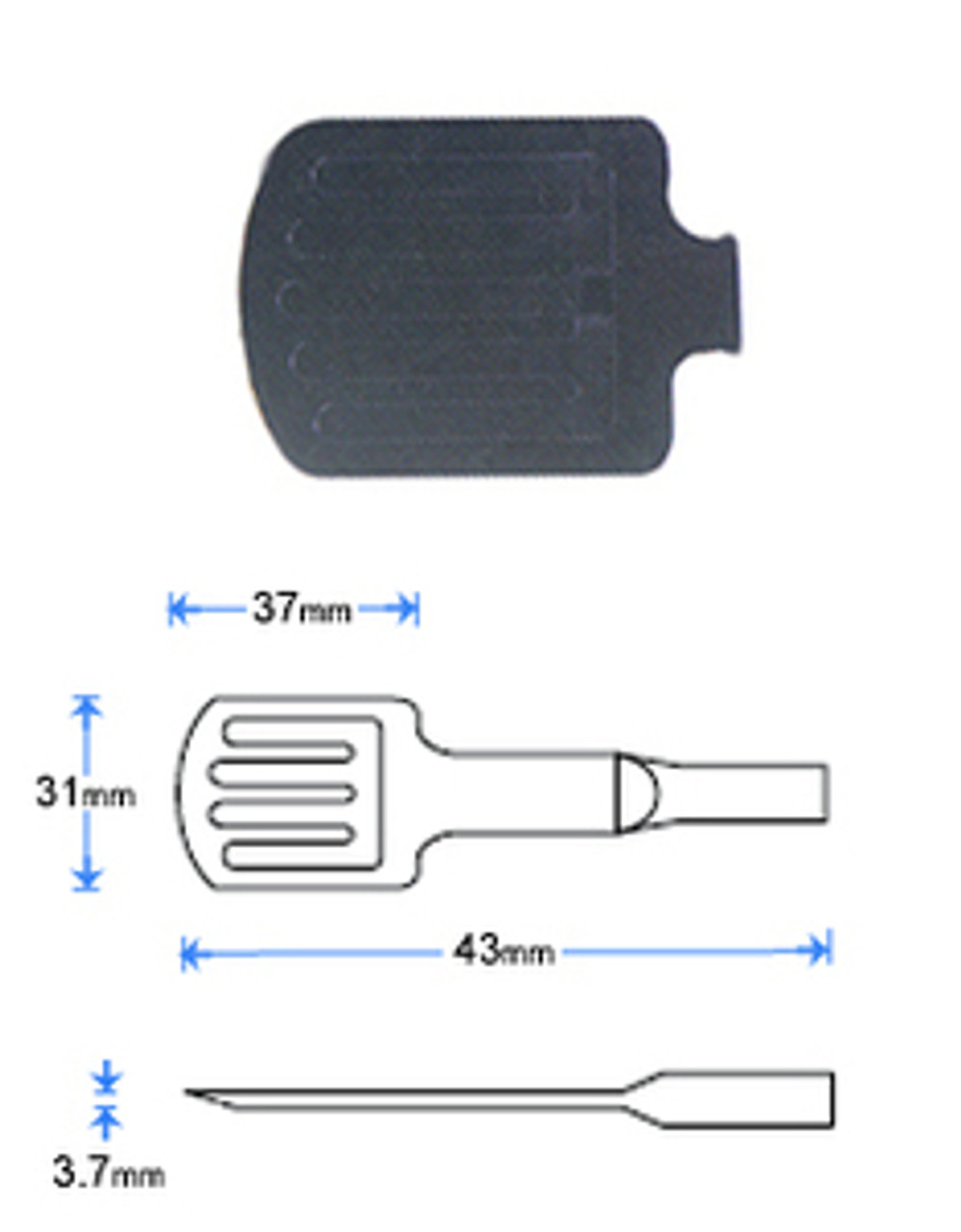 Wafer Tip - Conductive Peek - 8" wafer - Swivel Joint - Screw in